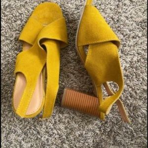 Yellow heels from maurcies size 8